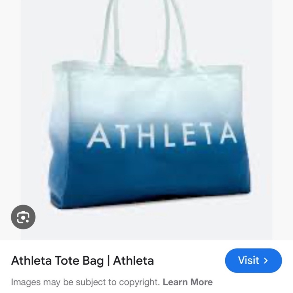 Athleta White and Blue Gradient Tote